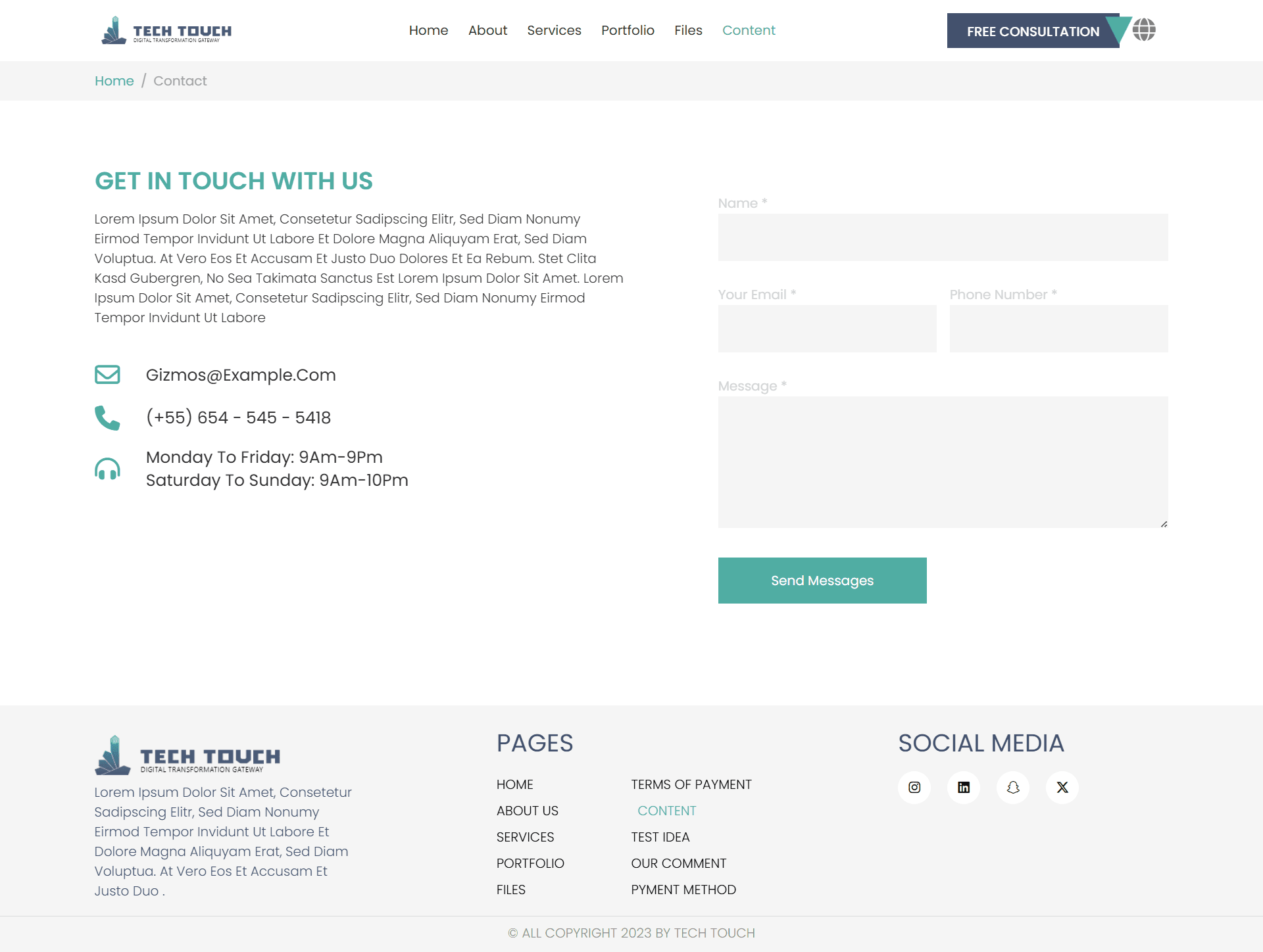 الموقع الترويجي لشركة Touch للاتصالات - 2